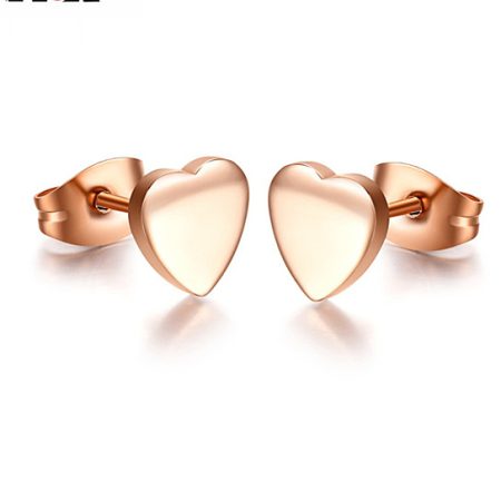 Stella Women's Heart Stainless Steel Stud Earrings