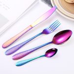 Liberty Rainbow Hammered Stainless Steel Cutlery Sets