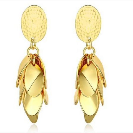 Piper Women's Beautiful Gold Plated Chandelier Drop Earrings