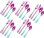 Liberty Rainbow Hammered Stainless Steel Cutlery Sets