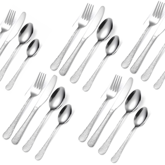 Trent Silver Hammered Stainless Steel Cutlery Sets