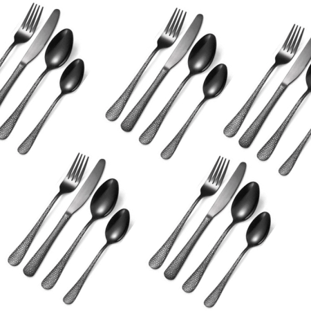 Michelin Black Hammered Stainless Steel Cutlery Sets