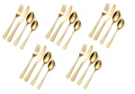 Tyler Gold Hammered Stainless Steel Cutlery Sets