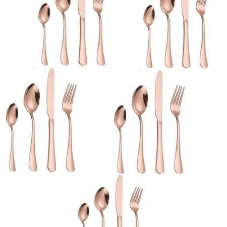 Catalina Rose Gold Stainless Steel Cutlery Sets
